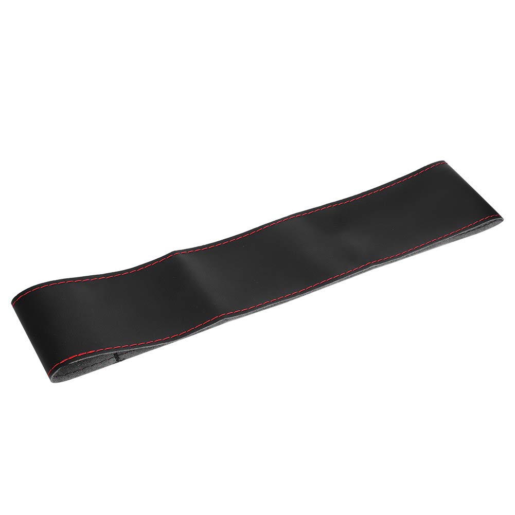 Mikrofaser -Leder -Lenkradabdeckung DIY Car Innenzubehör 38 Cm 15 Zoll Schwarz Rot (Schwarz rot) von Kavolet