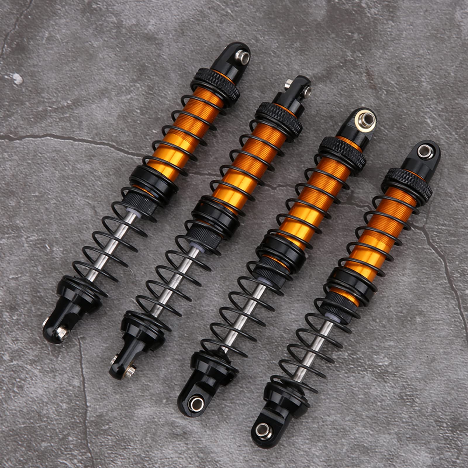 RC-Auto, Metalllegierung, Ölaufhängung, StoßDämpfer, Dämpfer, Upgrade-Teile für CC01-4 Axial SCX10 D90 D110 RR10, Schwarz Orange, 90 Mm, 100 Mm, 110 Mm, Offro (100mm) von Kavolet