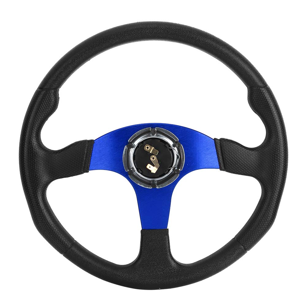 Rennwagen-Sportlenkrad Deep Dish Universal Modifiziertes Zubehör 14 Zoll Schwarz (Blau) von Kavolet