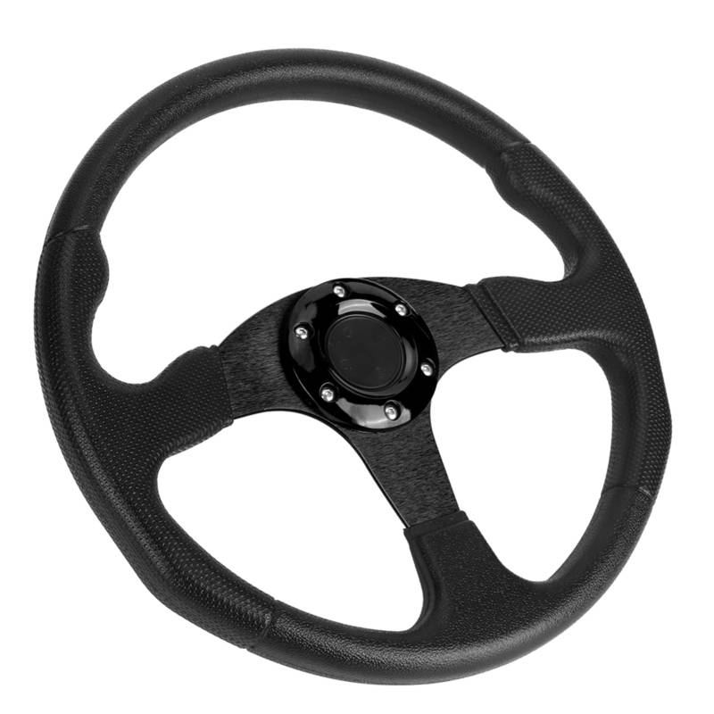 Rennwagen-Sportlenkrad Deep Dish Universal Modifiziertes Zubehör 14 Zoll Schwarz (Schwarz) von Kavolet