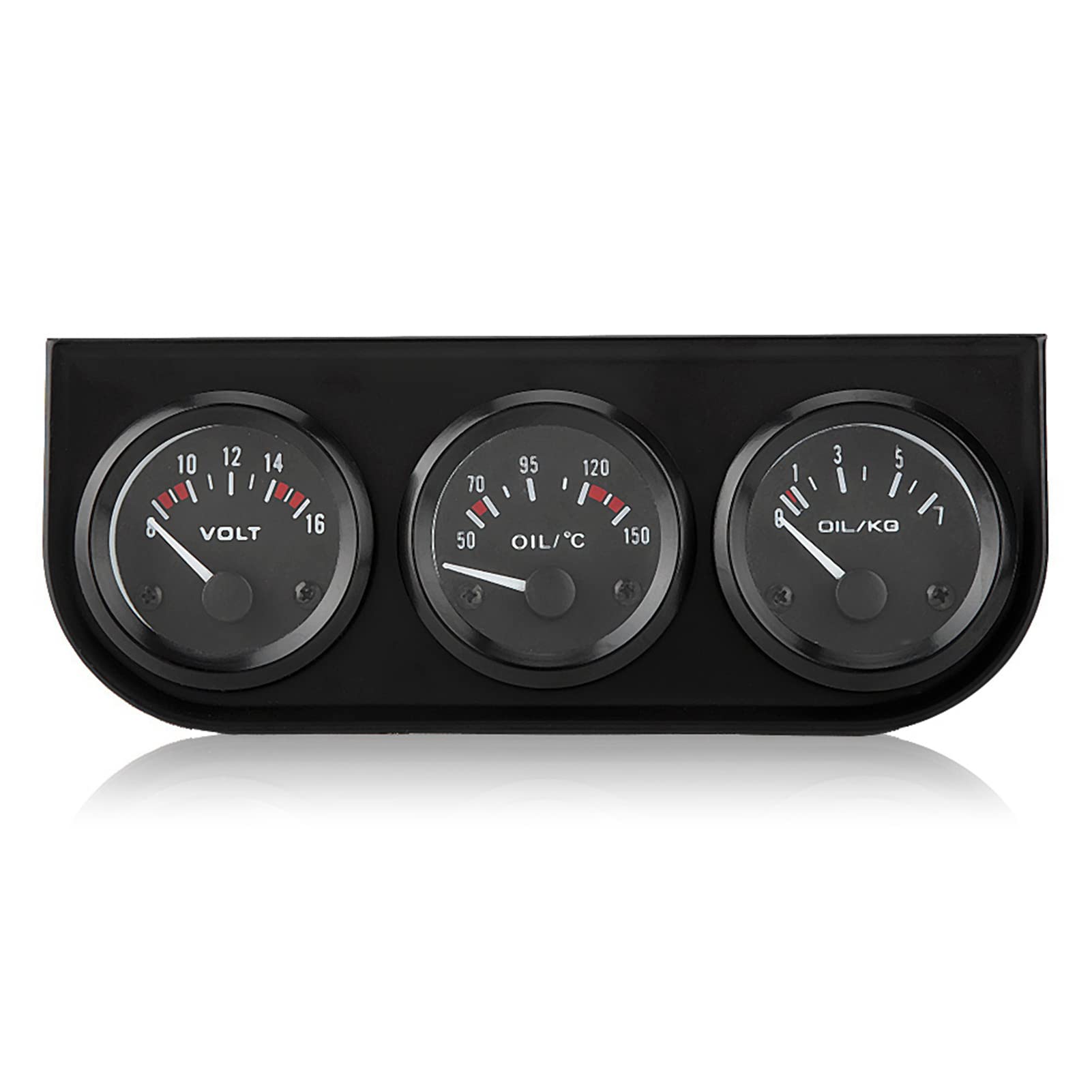 Triple Gauge Kit Voltmeter Wassertemperatur Öldruckstachel für Auto 12V von Kavolet