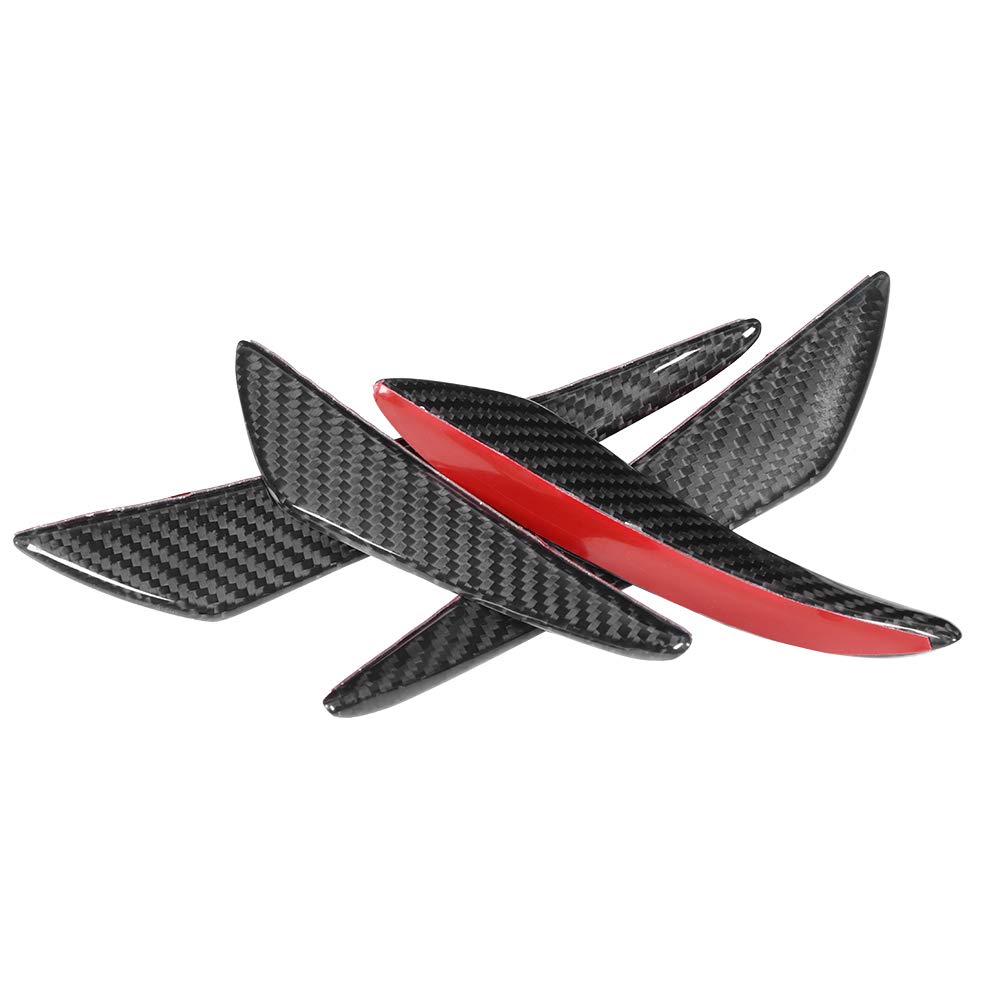 Universal Carbon Fiber Bumper Canards Lip Spoiler Set Stoßdämpfung Racing Style für die Meisten Fahrzeuge von Kavolet