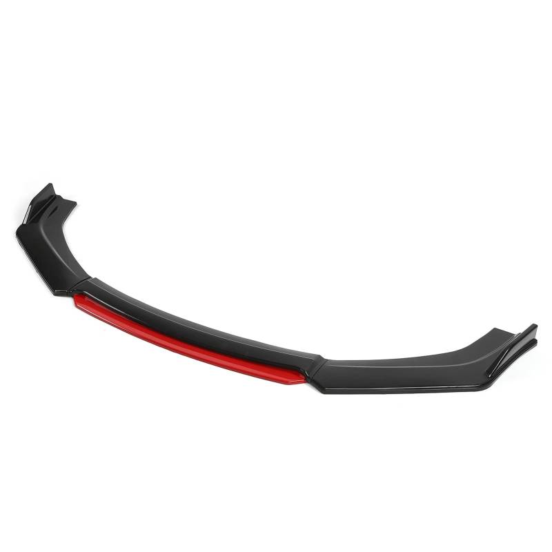 Universal Front Bumper Lip Spoiler Schutz Kit Automotive Aerodynamische Teile Rot Schwarz PP Auto Exterieur von Kavolet