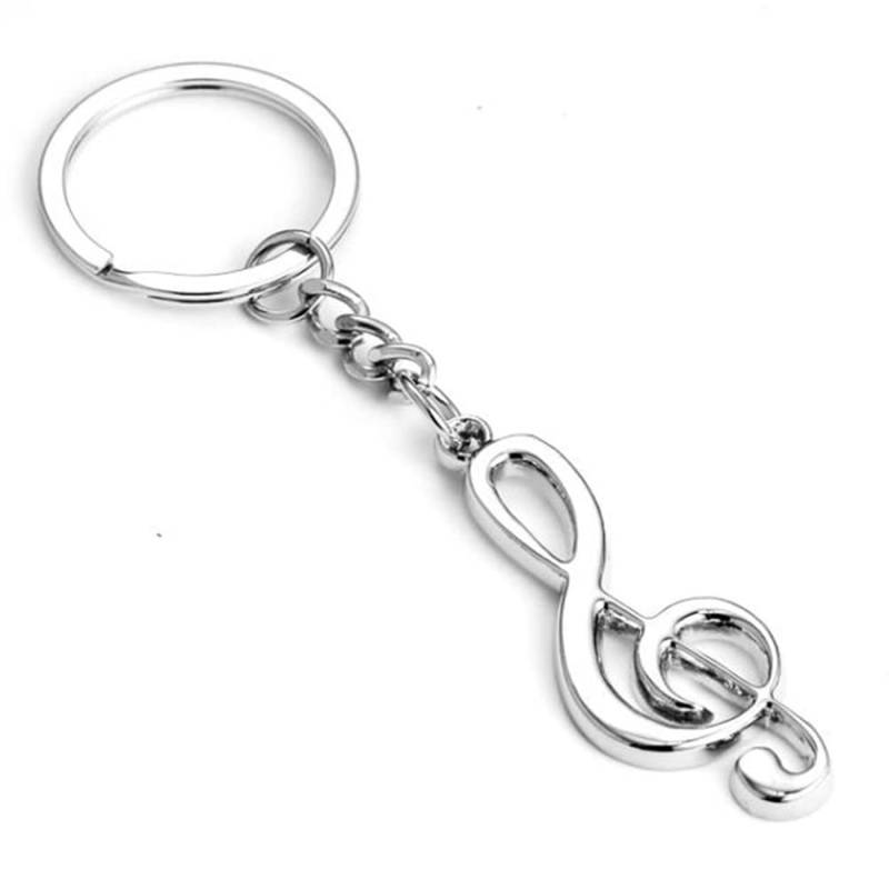 Kawailay 4 Stücke Musiknoten Schlüsselanhänger Metall Musical Zeichen Keychain Musik Thema Party Schlüsselring für Jungen Mädchen Männer Damen Musiklehrer Musiker Geburtstag von Kawailay