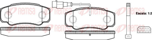 Bremsbelagsatz, Scheibenbremse Hinterachse Kawe 0961 02 von Kawe