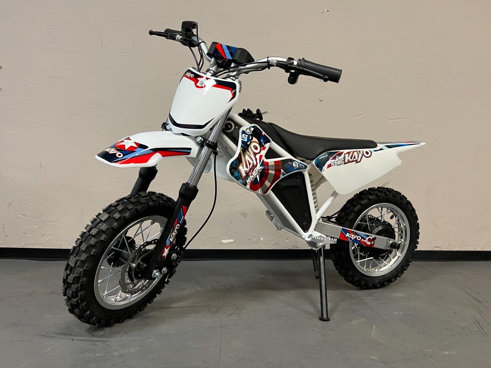 Kinder Dirt Bike Kayo Elektro E-KMB Lithium 48 V / 7,5 Bike Cross Captain America von Kayo