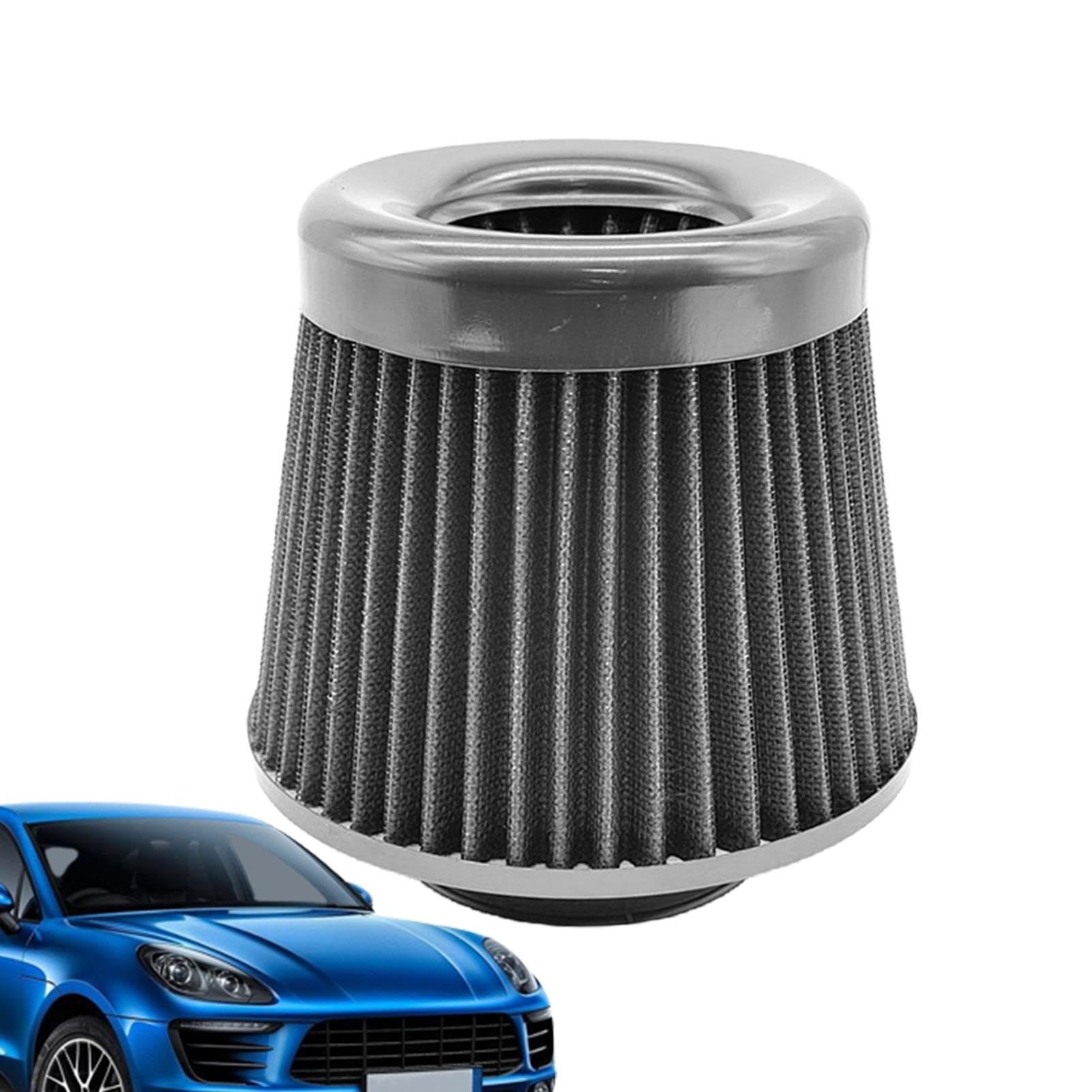 Auto-Luftfilter, Fahrzeug-Lufteinlassfilter, 76 mm hoher Luftfilter für mehr Motorleistung und leidenschaftlichen Induktions-Sound von Kbnuetyg