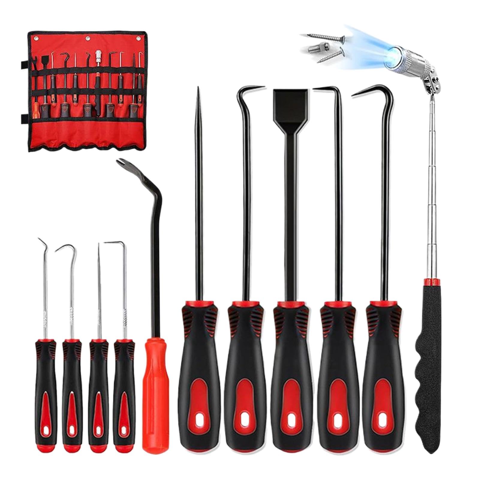 Auto Repair Tool Kit, Automotive Repair Tool Kit - Metal Multi Purpose Hook and Pick Tool, 11 Pieces Auto Repair Tool Set, CR Set von Kbnuetyg