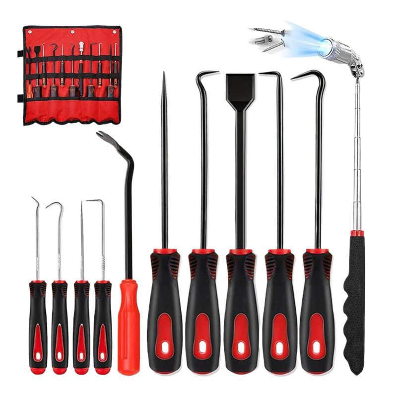 Auto Repair Tool Kit, Automotive Repair Tool Kit - Metal Multi Purpose Hook and Pick Tool, 11 Pieces Auto Repair Tool Set, CR Set von Kbnuetyg