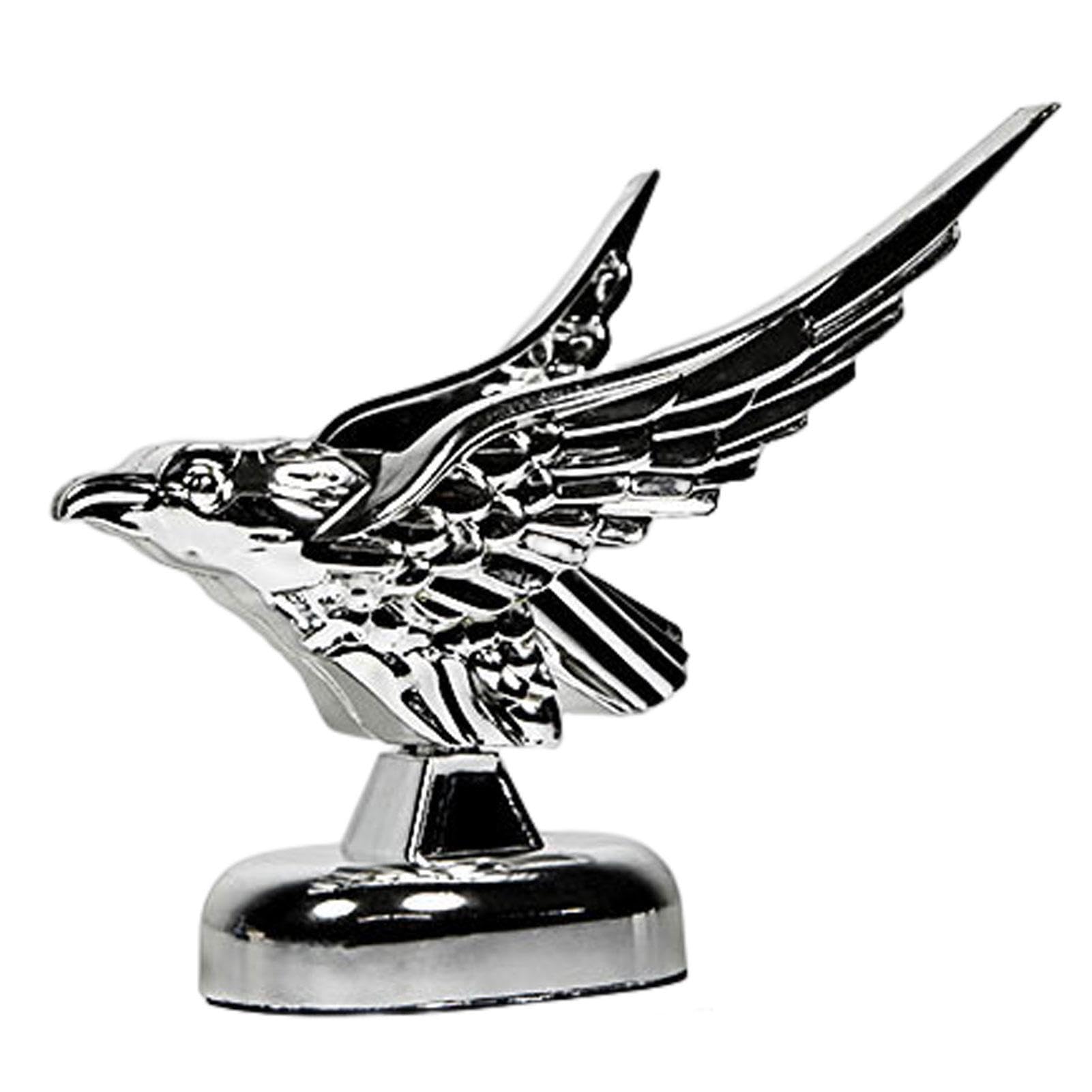 Kbnuetyg Kühlerfigur - Selbstklebender Haubenadler Standaufkleber | Dekorativer Fliegender Standaufkleber Motorhaubenaufkleber Metallaufkleber, 9 x 9 x 10,5 cm von Kbnuetyg