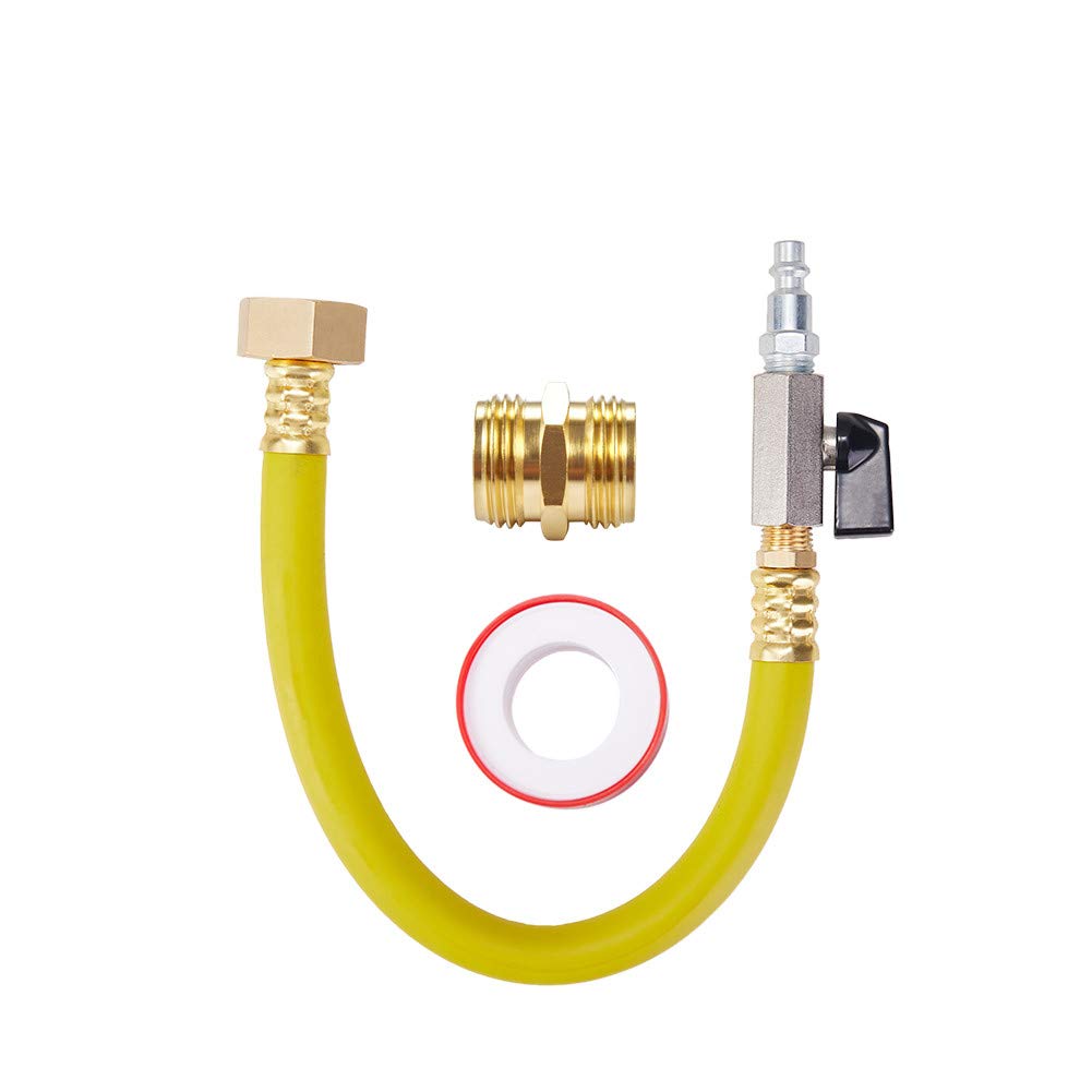 Wohnmobil-Winterisier-Set, Luftkompressor, Schnellanschluss, Stecker auf 1.9 cm Gartenschlauch, Wasserhahn, Ausblasadapter, Armatur mit Ventil für Winterize-Sprinkler-Systeme, Reise, Anhänger Wohnmobil-Winterisier-Set, Luftkompressor, Schnellanschluss, Stecker auf 1.9 cm Gartenschlauch, Wasserhahn, Ausblasadapter, Armatur mit Ventil für Winterize-Sprinkler-Systeme, Reise, Anhänger von Kbrotech