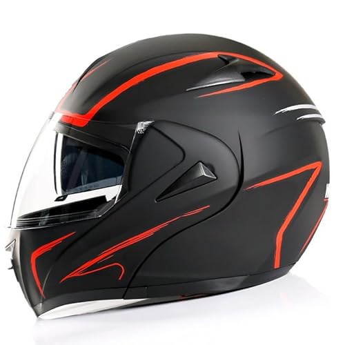 Bluetooth-Motorradhelm, DOT/ECE-zertifizierter modularer Helm - Jethelm mit Doppellinse, vier Jahreszeiten, für Erwachsene 1,XL von Kcolic