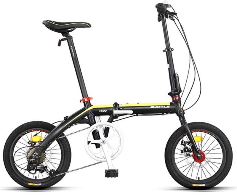 Kcolic 16 Zoll Klapprad, Leichtes Aluminium Klapprad 7-Gang, Mini Klapprad Schnellfaltsystem Mit Doppelscheibenbremse, Radfahren Im Freien B,16in von Kcolic