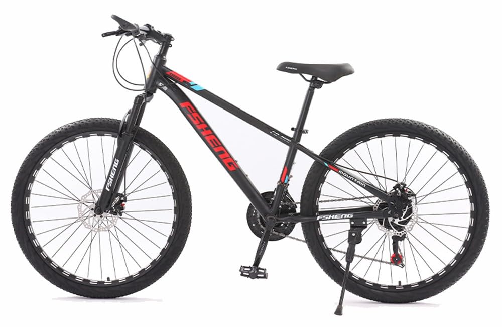 Kcolic 24/26 Zoll Mountainbike, Scheibenbremsenfahrrad, 3 Gang Schaltung, Sportliches Aussehen, Vollfederung, Fully MTB A,24in von Kcolic