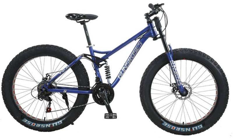 Kcolic 24/26 Zoll Mountainbike Mit Variabler Geschwindigkeit Und 21 Gängen, 4,0-Breitreifen Für Schnee, ATV, All Terrain Sport Pendlerfahrrad, Leicht Und Stoßdämpfend B,24in von Kcolic