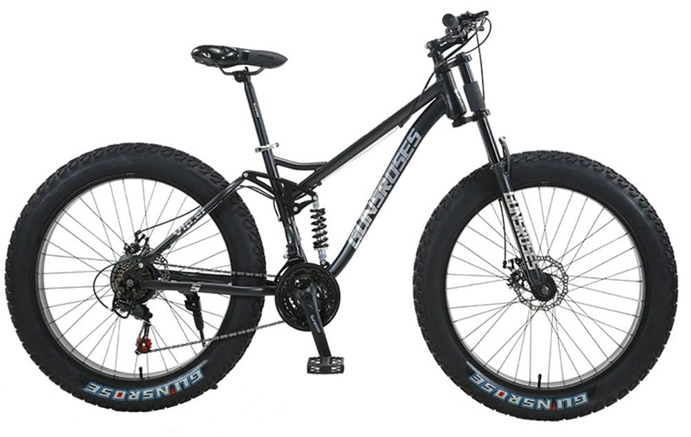 Kcolic 24/26 Zoll Mountainbike Mit Variabler Geschwindigkeit Und 21 Gängen, 4,0-Breitreifen Für Schnee, ATV, All Terrain Sport Pendlerfahrrad, Leicht Und Stoßdämpfend C,24in von Kcolic