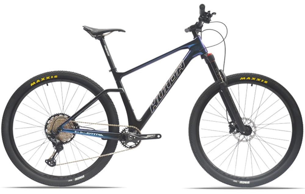 Kcolic 29-Zoll Mountainbike Aus Kohlefaser Mit Geschwindigkeitsölbremse, Ultraleicht, Stoßdämpfend, Offroad-Fahrrad, Mountainbike D,29in von Kcolic