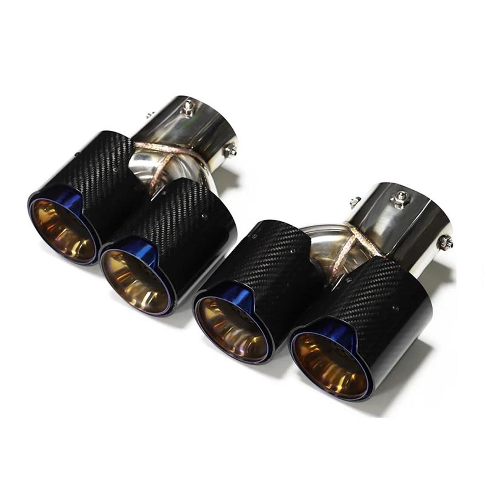 Auto Auspuffrohr Auto Quad Auspuff Spitze Dual Auspuffrohr Schalldämpfer Spitze Auspuff System Düse Endrohr Für G22 G23 G26 M440i 2021 + Schalldämpfer Endrohr(Carbon Fiber B) von Kdbcet