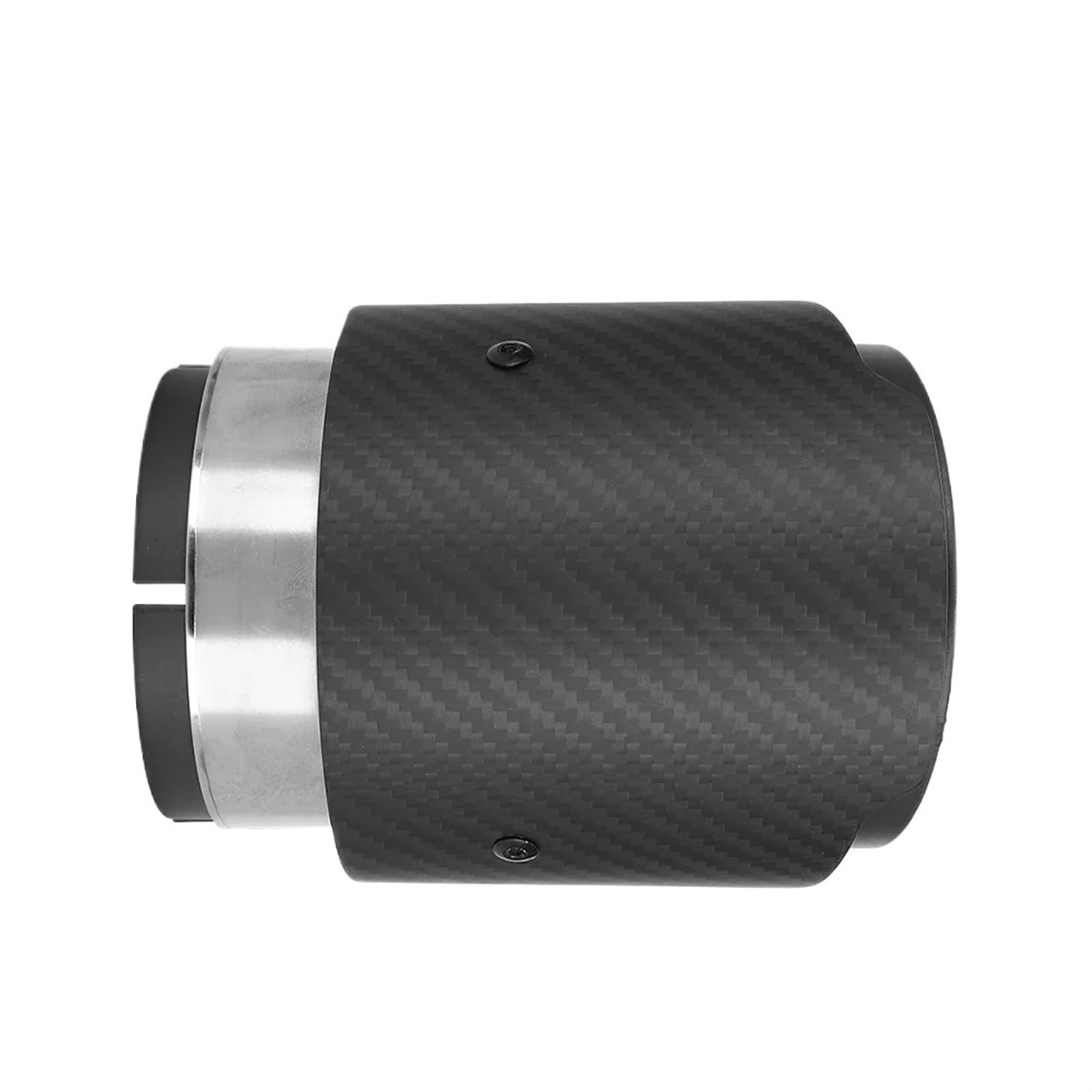 Auto Auspuffrohr Für Mazda Für CX5 Für CX4 Carbon Fiber 80mm Einlass 101mm Outlet Schwanz Kehle Gerade Seitige Matte Auspuffrohr Spitze Schalldämpfer Endrohr(Schwarz) von Kdbcet