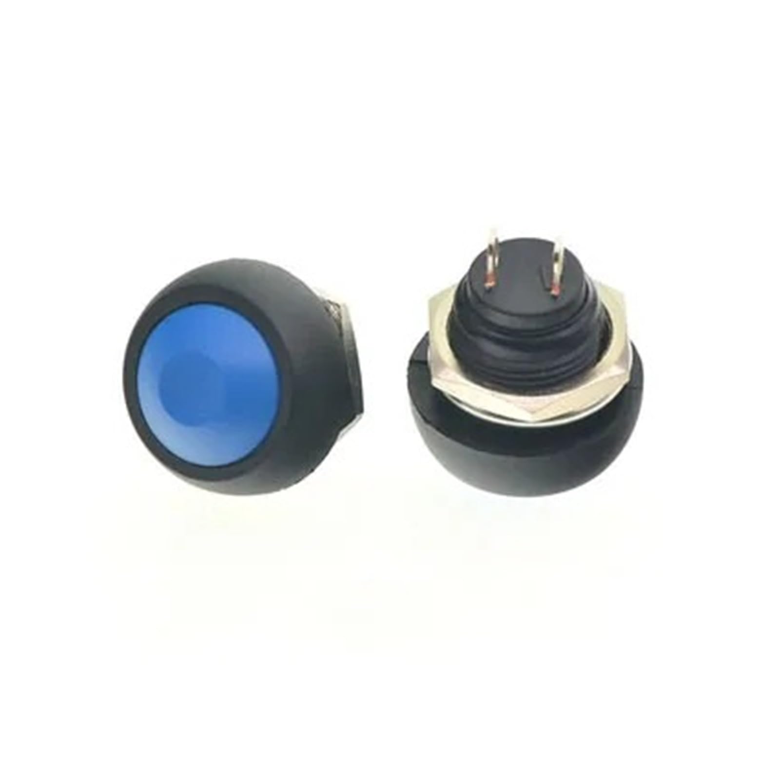 Elektrischer Fenster Schalter 1 Stücke 2Pin Mini Schalter 12mm 1A Wasserdichter Schalter Für Pbs33b 12v Momentary Push Button Switch Reset Nicht-verriegelnd Für Pbs-33b Autofenster-Taste(Blue 1PCS) von Kdbcet