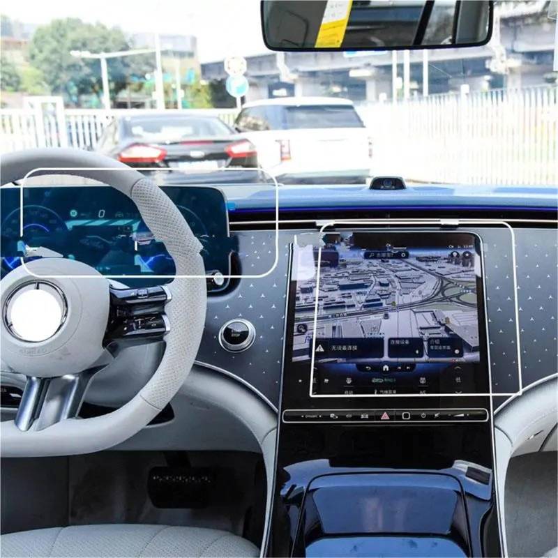 GPS-Displayschutz Für Benz Für EQS SUV Für X296 2024 Auto GPS-Navigation Und Instrument LCD Anti-Scratch-Film Gehärtetes Glas Screen Protector Auto-Displayschutz von Kdbcet