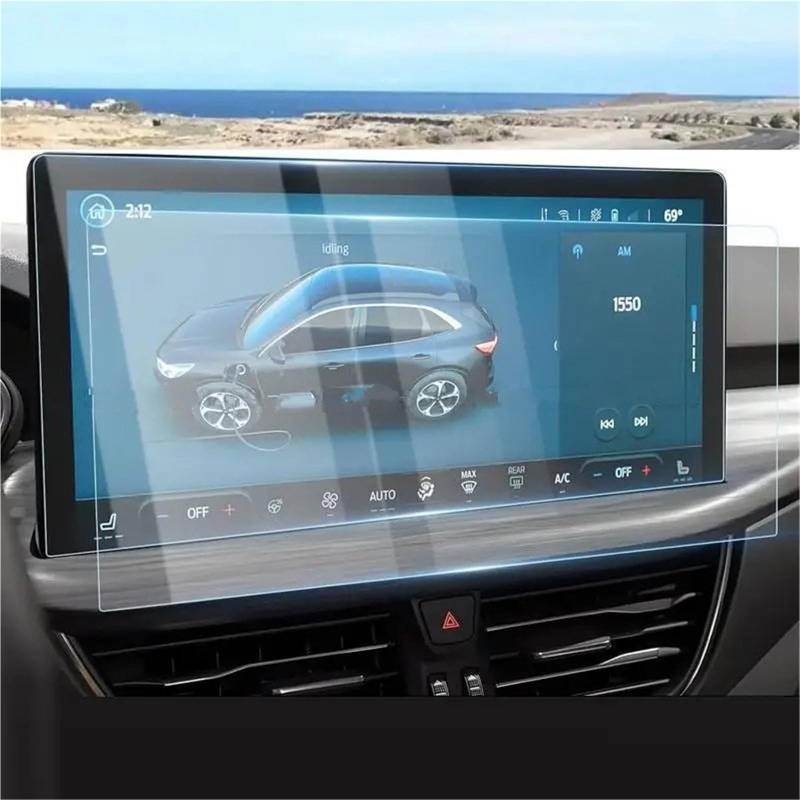 GPS-Displayschutz Für Ford Für Escape 2023 13,2 Zoll Auto Infotainment Radio GPS Navigation Anti-Scratch Montage Gehärtetes Glas Screen Protector Film Auto-Displayschutz von Kdbcet