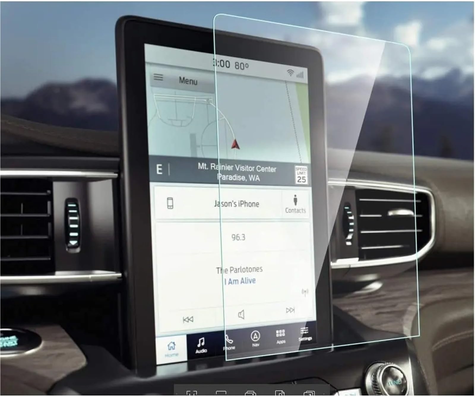 GPS-Displayschutz Für Ford Für Explorer 2020 2021 2022 2023 Auto Navigation 10,1-Zoll Screen Protector Auto Innen Zubehör PET Film Auto-Displayschutz von Kdbcet