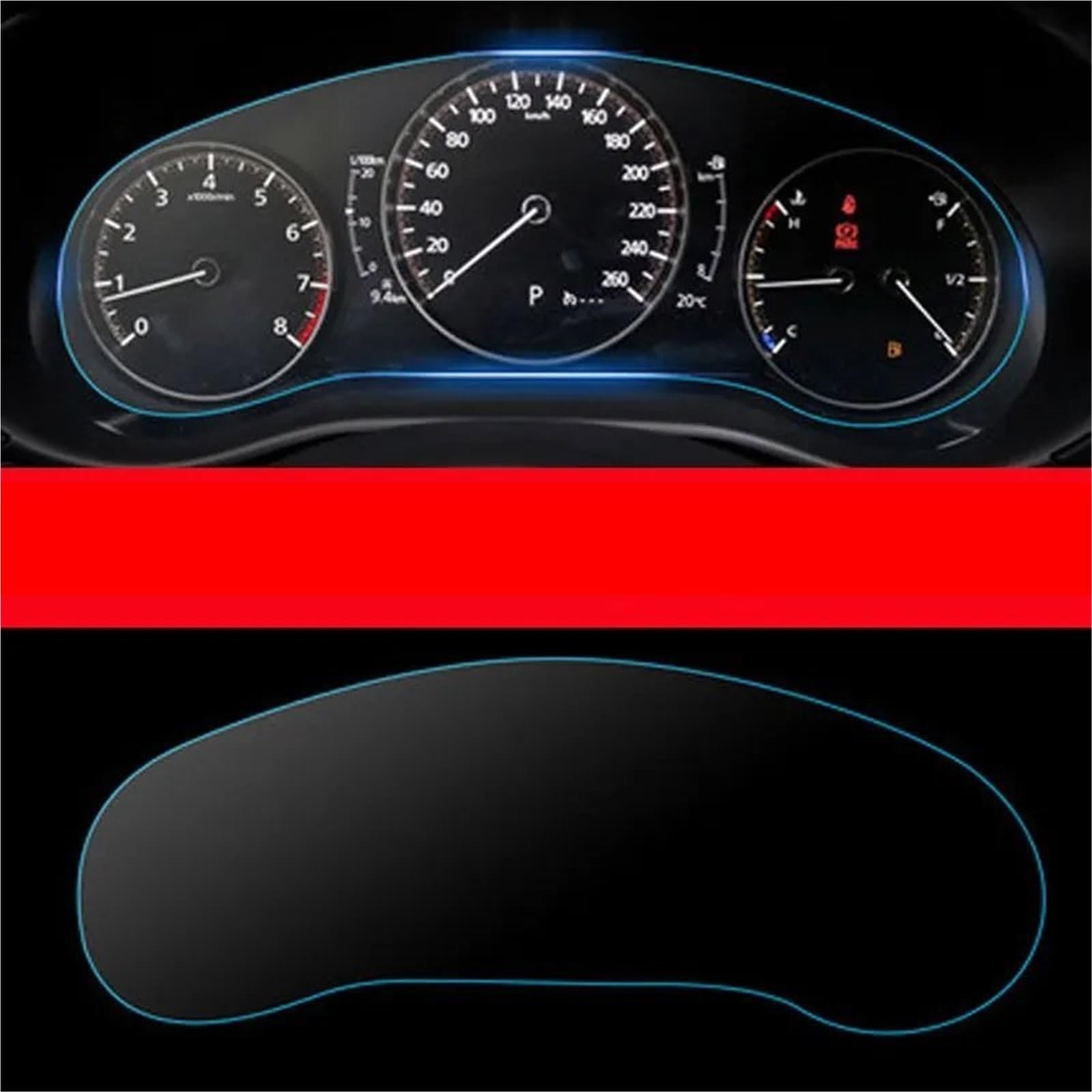 GPS-Displayschutz Für Mazda 3 8,8 Zoll 2019 2020 2021 GPS Navigation Gehärtetem Glas Display-schutzfolie Instrument Panel Schutz Film Auto-Displayschutz(for Instrument) von Kdbcet