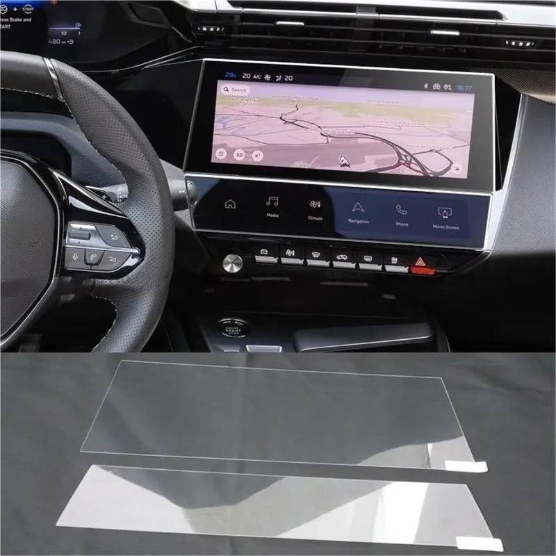 GPS-Displayschutz Für Peugeot 308 408 GT Für Hybrid 2023 10 Zoll Auto GPS Navigation Film LCD Bildschirm Anti-Scratch Film Gehärtetem Glas Screen Protector Auto-Displayschutz(GPS-air Protector) von Kdbcet