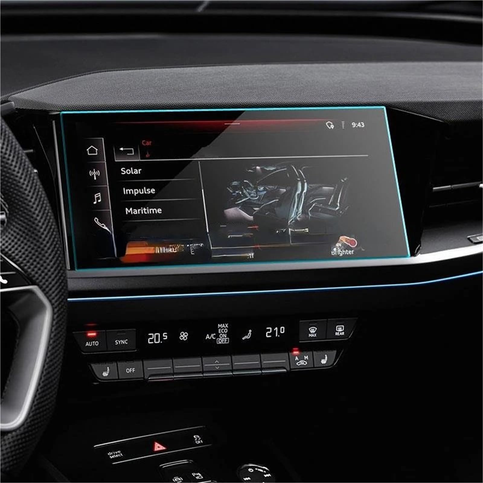 GPS-Displayschutz Für Q4 Für E-tron Für Q5 Für E-tron 2022 11,6 Zoll Auto Infotainment GPS Navigation Touch Center Display Gehärtetes Glas Film Schutz Auto-Displayschutz von Kdbcet