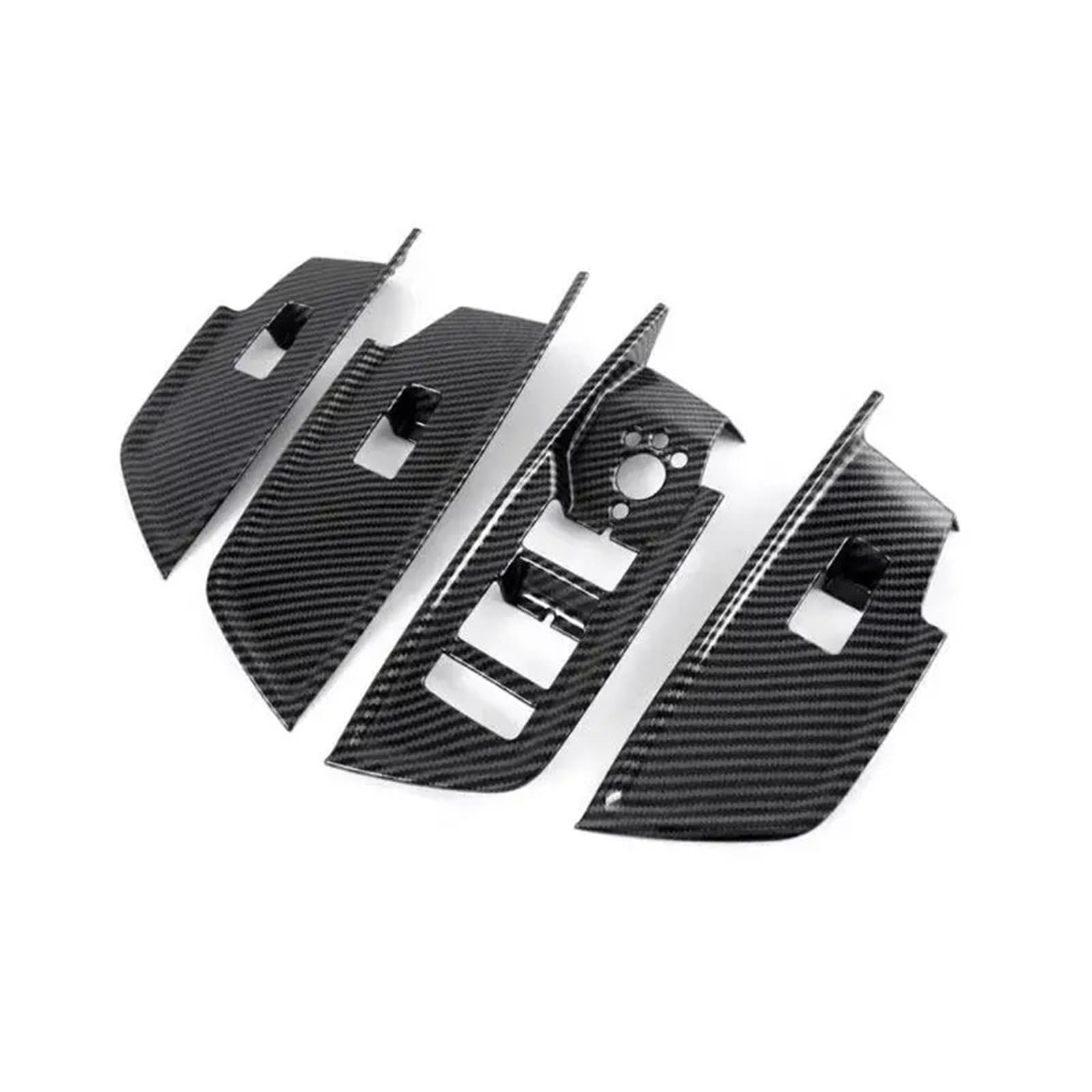 Innenverkleidungs Für A3 Für 8Y 2021 2022 2023 ABS Auto Innentür Armlehne Panel Fensterheber Schalter Taste Rahmen Abdeckung Trim Carbon Fiber Textur LHD Auto Aufkleber Trim Cover von Kdbcet