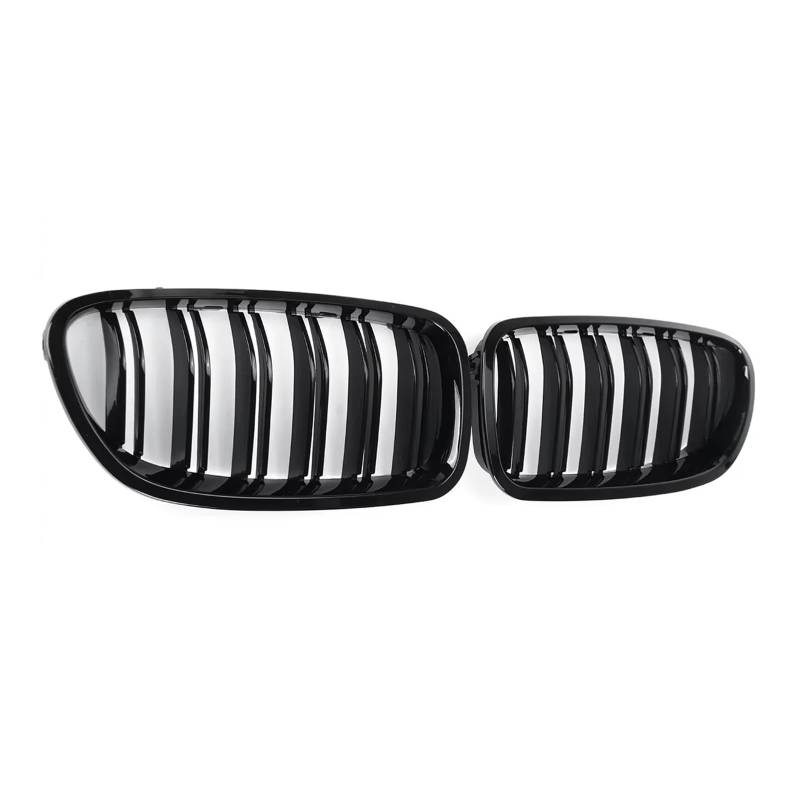 Kühlergrill 1 Paar Für 5 Series F10 F11 F18 520d 530d 540i 2010-2017 Auto Vorne Niere Sport Kühlergrill Glanz Schwarz Dual Lamellen Racing Grill Auto Frontgrill von Kdbcet