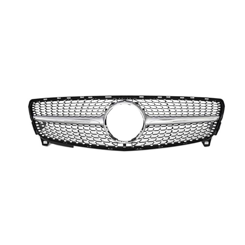 Kühlergrill 2016 2017 2018 Für Benz A-Klasse W176 A180 A200 A220 A250 A45 AMG & GTR & Diamant Stil Kühlergrill Grill Auto Frontgrill(Diamonds-Silver) von Kdbcet