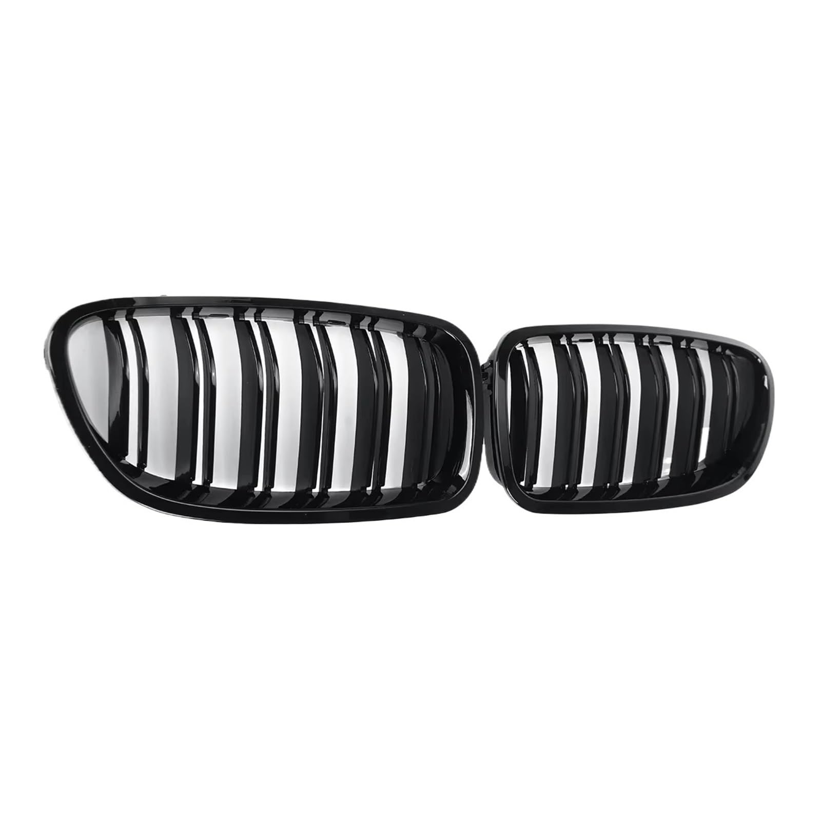 Kühlergrill Auto Front Niere Sport Kühlergrill Für 5 Series F10 F11 F18 520d 530d 540i 2010-2017 1 Paar Glanz Schwarz Dual Lamellen Racing Grill Auto Frontgrill von Kdbcet