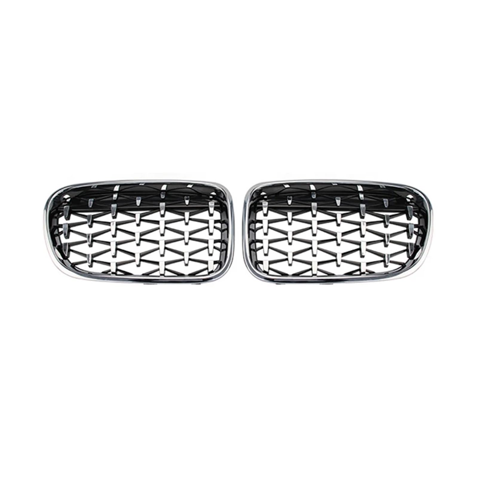 Kühlergrill Auto-Frontgrill Diamant-Nierengitter Renngitter Chrom-Kühlergrill-Stil Auto-Ersatzteil Für X3 F25 2011 2012 2013 Auto Frontgrill(Silber) von Kdbcet