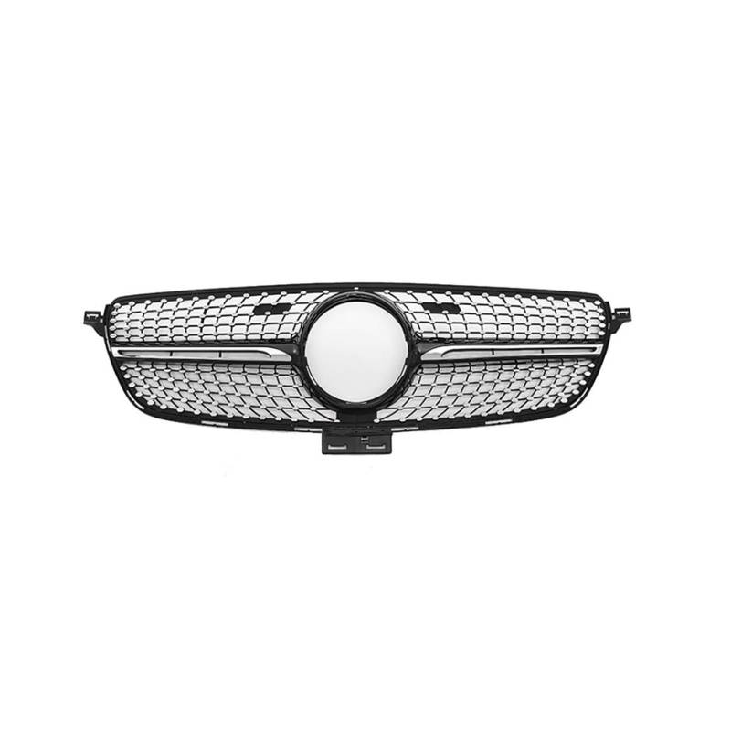 Kühlergrill Auto Frontstoßstangengrill Diamant-Renngrill Für Benz W166 GLE-Klasse GLE350 GLE400 GLE500 2016 2017 2018 2019 Auto Frontgrill(Biack Without Camera) von Kdbcet