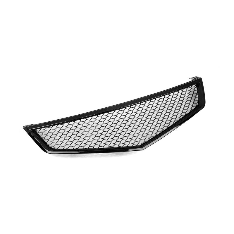 Kühlergrill Auto Kühlergrill Racing Grill Oberen Ersatz Haube Mesh Auto Kit Für TSX 2006 2007 2008 Auto Frontgrill(Glossy Black) von Kdbcet