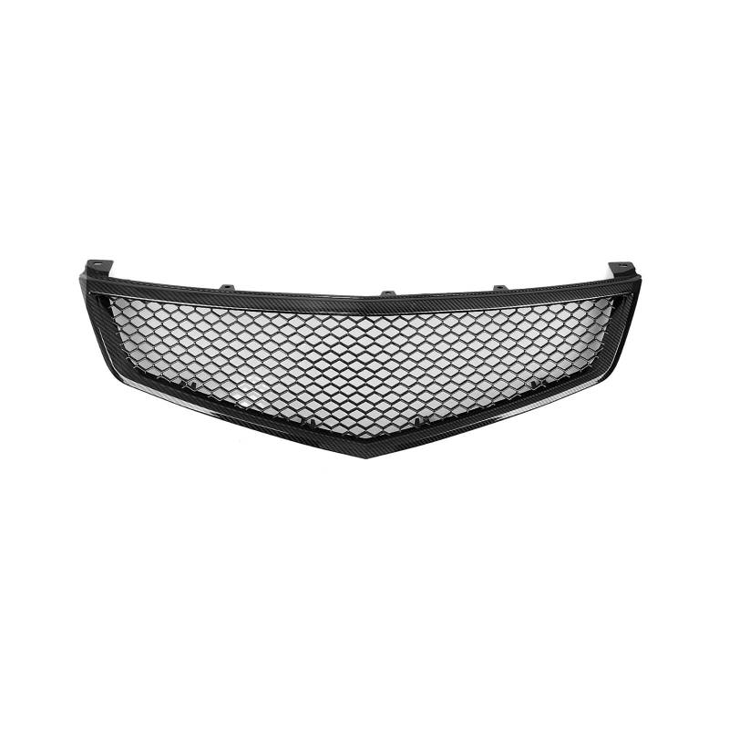 Kühlergrill Auto Kühlergrill Racing Grill Oberen Ersatz Haube Mesh Auto Kit Für TSX 2006 2007 2008 Auto Frontgrill(Kohlefaser-Optik) von Kdbcet