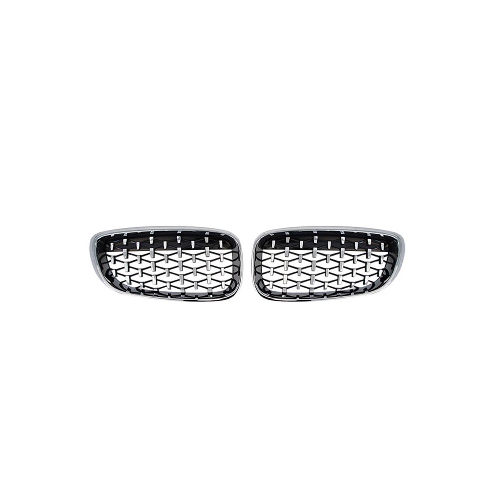 Kühlergrill Chrom-Nierengitter Meteor-Stil Diamantgrill Für 3er GT F34 Für Gran Für Turismo 328i 330i 335i 340i 2012 2013 2014 – 2019 Auto Frontgrill(Full Silver) von Kdbcet