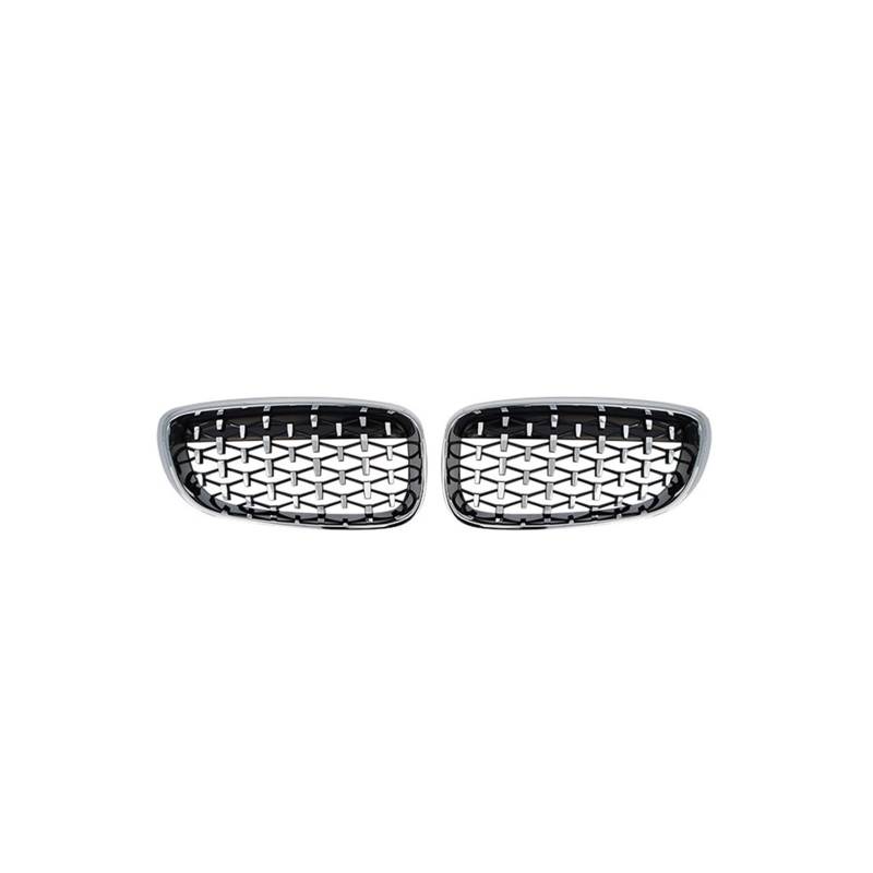 Kühlergrill EIN Paar Für 3er GT F34 Für Gran Für Turismo 328i 330i 335i 340i 2012-2018 2019 Kühlergrill Chrom Diamant Nierengrill Meteor Style Auto Frontgrill(Silber) von Kdbcet