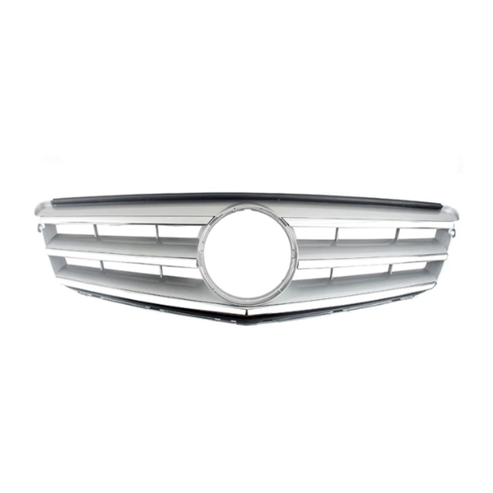 Kühlergrill Front Hood Grille Racing Grill Grills Tuning Für Benz C-Klasse W204 C180 C200 C300 C350 2008 2009 2010 2011 2012 2013 2014 Auto Frontgrill(Silber) von Kdbcet