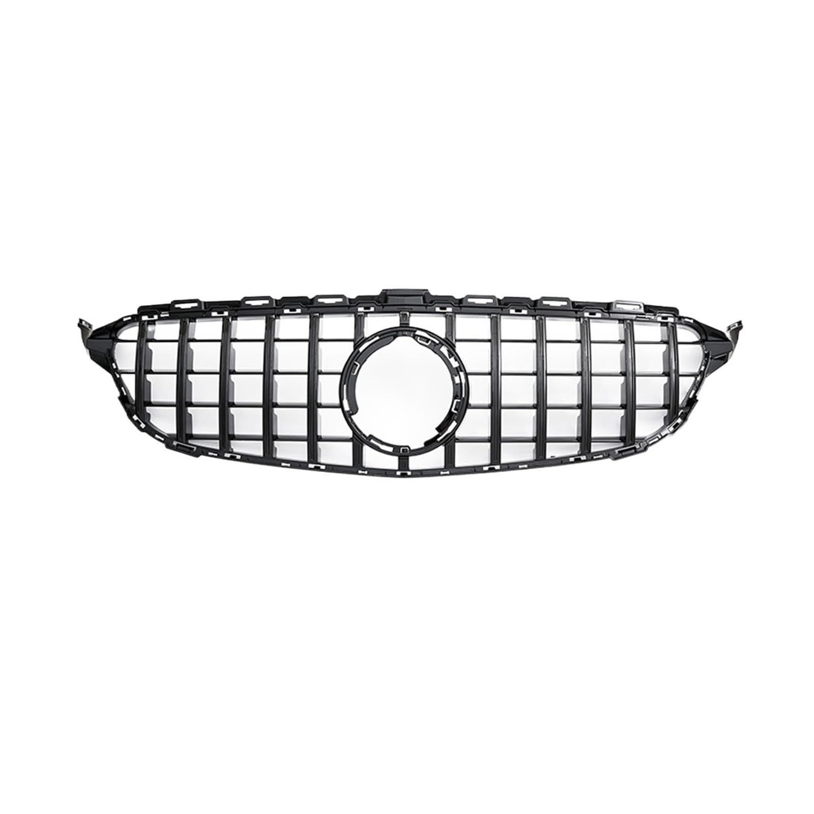 Kühlergrill Frontgrill Racing Grill Diamant Stil Mesh Für Benz C W205 C205 S205 C180 C200 C250 C260 C300 2019 2020 2021 Auto Frontgrill(GT-Black) von Kdbcet