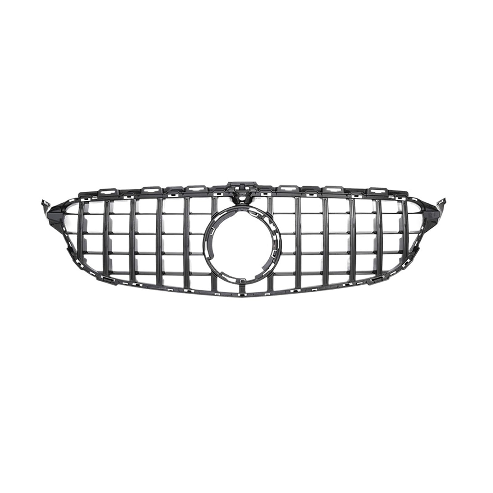 Kühlergrill Frontgrill Racing Grill Diamant Stil Mesh Für Benz C W205 C205 S205 C180 C200 C250 C260 C300 2019 2020 2021 Auto Frontgrill(GT-Black Whole) von Kdbcet