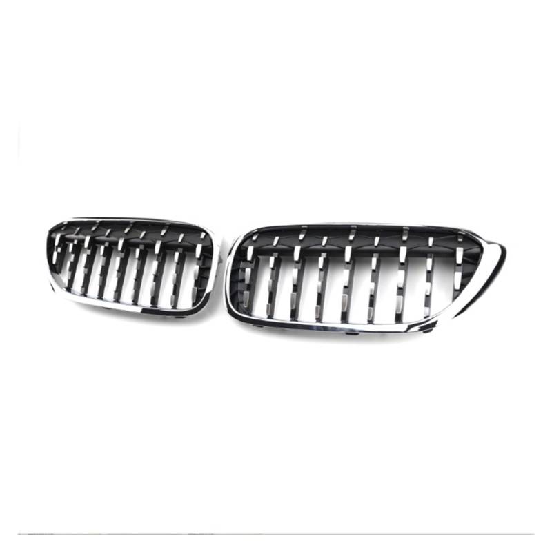 Kühlergrill Frontgrills Für 5er G30 G38 2017–2020, Glänzend Schwarzer Diamant-Nierengrill Ersatz-Racing-Frontstoßstangengitter Auto Frontgrill(Dia Silver) von Kdbcet