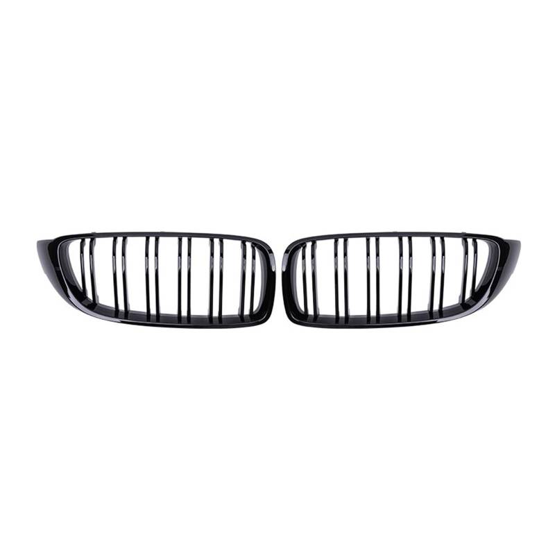 Kühlergrill Für 4er F32 F33 F36 M3 F80 M4 F82 2012-2018 Carbon Fiber Car Frontstoßstangengrill Renngrill Glänzend Schwarz Grills Gitter Auto Frontgrill(Gloss Black) von Kdbcet