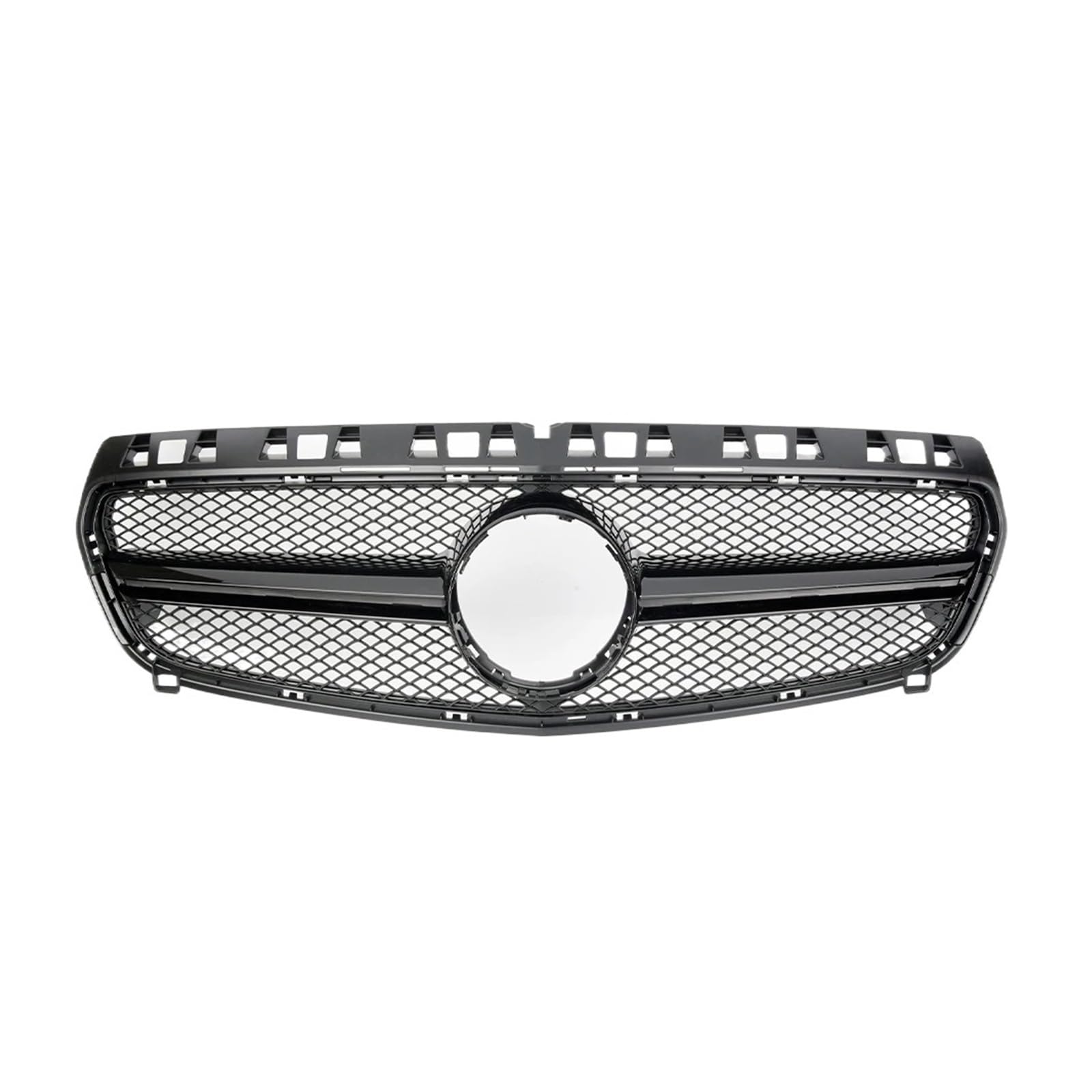 Kühlergrill Für Benz A-Klasse W176 A180 A200 A250 A45 2013 2014 2015 AMG Chrom Black Diamonds Style Kühlergrill Schwarz GTR Frontstoßstangengrill Auto Frontgrill(AMG-Black) von Kdbcet