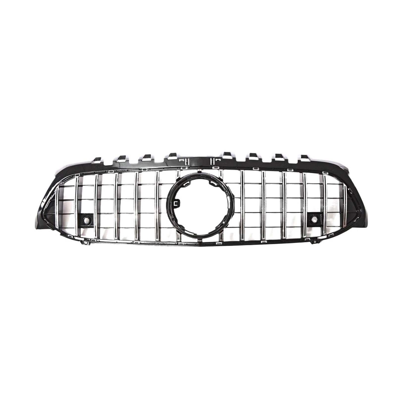 Kühlergrill Für Benz A-Klasse W177 2019-2022 A200 A220 A250 A35 AMG Chrom Black Diamonds Style Kühlergrill Schwarz GTR Frontstoßstangengrill Auto Frontgrill(GT-Silver) von Kdbcet