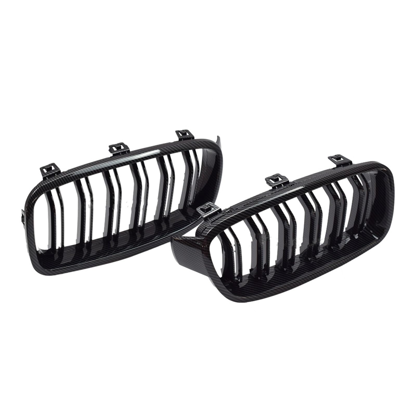 Kühlergrill Für F30 F31 3er 318i 320i 330i 320d 330i Auto Air Intake Grille Carbon Faser/Schwarz Front Niere Kühlergrill Bodykits Tuning Auto Frontgrill(Kohlefaser) von Kdbcet