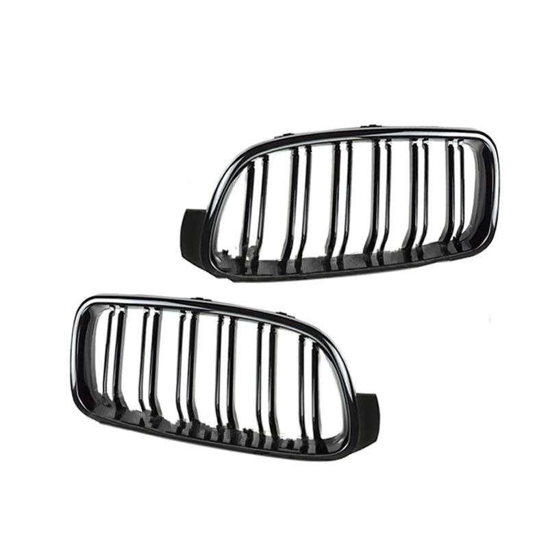 Kühlergrill Für F30 F31 3er 318i 320i 330i 320d 330i Auto Air Intake Grille Carbon Faser/Schwarz Front Niere Kühlergrill Bodykits Tuning Auto Frontgrill(Schwarz) von Kdbcet