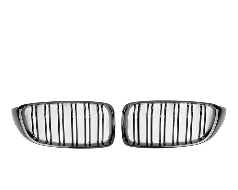 Kühlergrill Für F32 F33 F36 F80 F82 2013-2020 Cabriolet Coupe 425i 430i 440i 435i Glänzend Schwarz Front Niere Kühlergrill Lamellen M4 Stil Grill Auto Frontgrill(Glossy Black) von Kdbcet